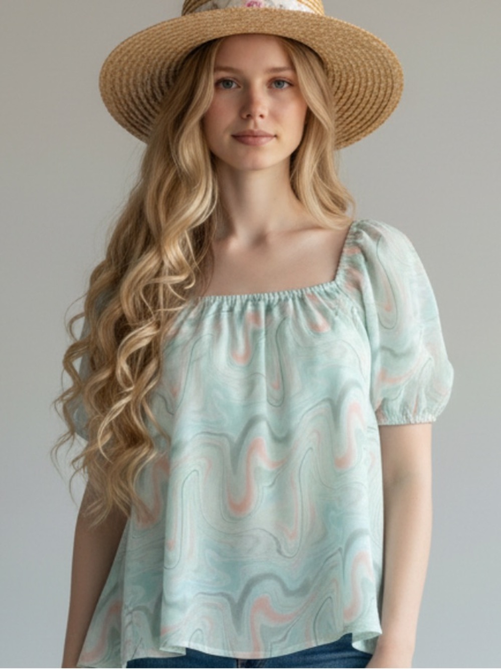 NWT-BLU PEPPER -Moon River top